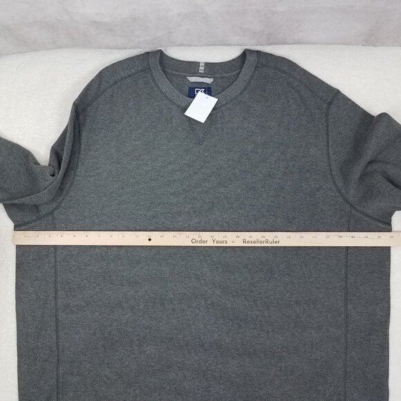 NEW Cutter & Buck Men's 3XL Big 3XB Crew neck Pullover Sweater in Charcoal Gray - Picture 11 of 13